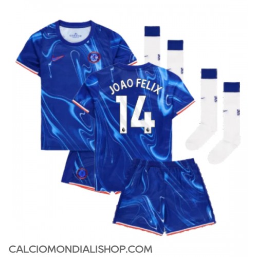 Maglie da calcio Chelsea Joao Felix #14 Prima Maglia Bambino 2024-25 Manica Corta (+ Pantaloni corti)